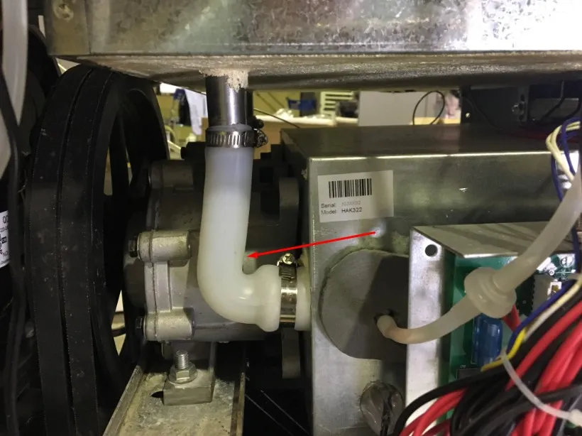 Ống nối mềm dẫn nguyên liệu của máy làm kem Hải Âu