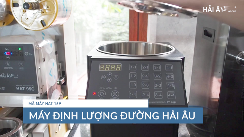 thiết bị mở quán trà sữa - máy định lượng đườngm