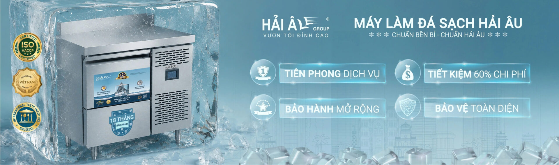 Máy làm đá bàn pha chế