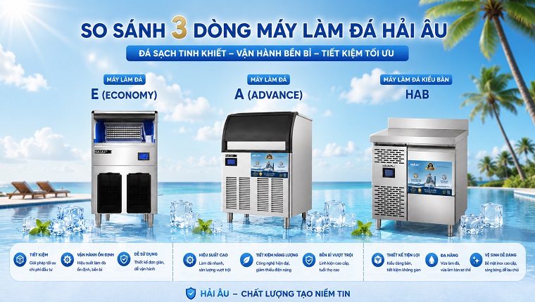Máy làm đá sạch Hải Âu Series E Series A Hab