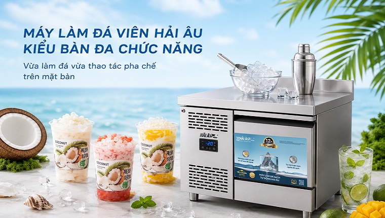 Máy làm đá kiểu bàn Hải Âu Hab60