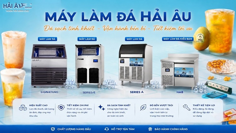 So sánh 4 Series Máy làm đá Hải Âu Group