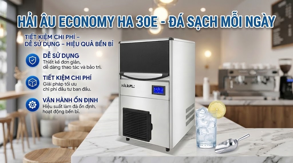 Máy Làm Đá Hải Âu Ha 30e - Nâng tầm quán