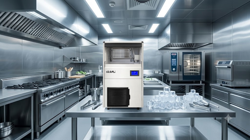 Đá sạch là thực phẩm với máy làm đá hải âu ha 30e