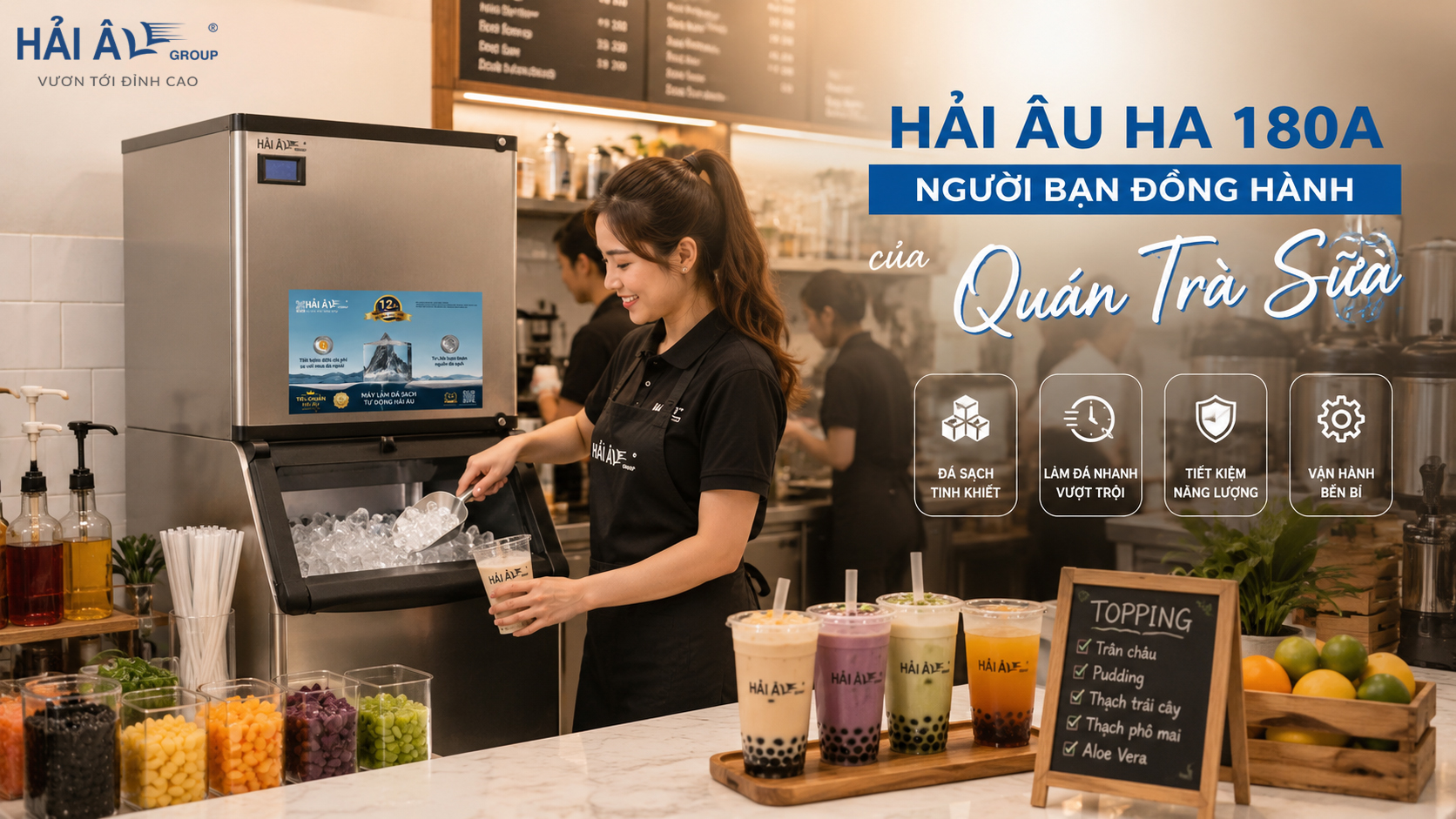 Máy làm đá Hải Âu HA 180A