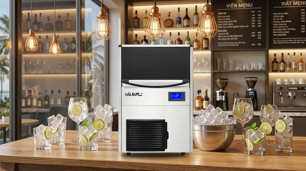 Máy làm đá Hải Âu trả góp