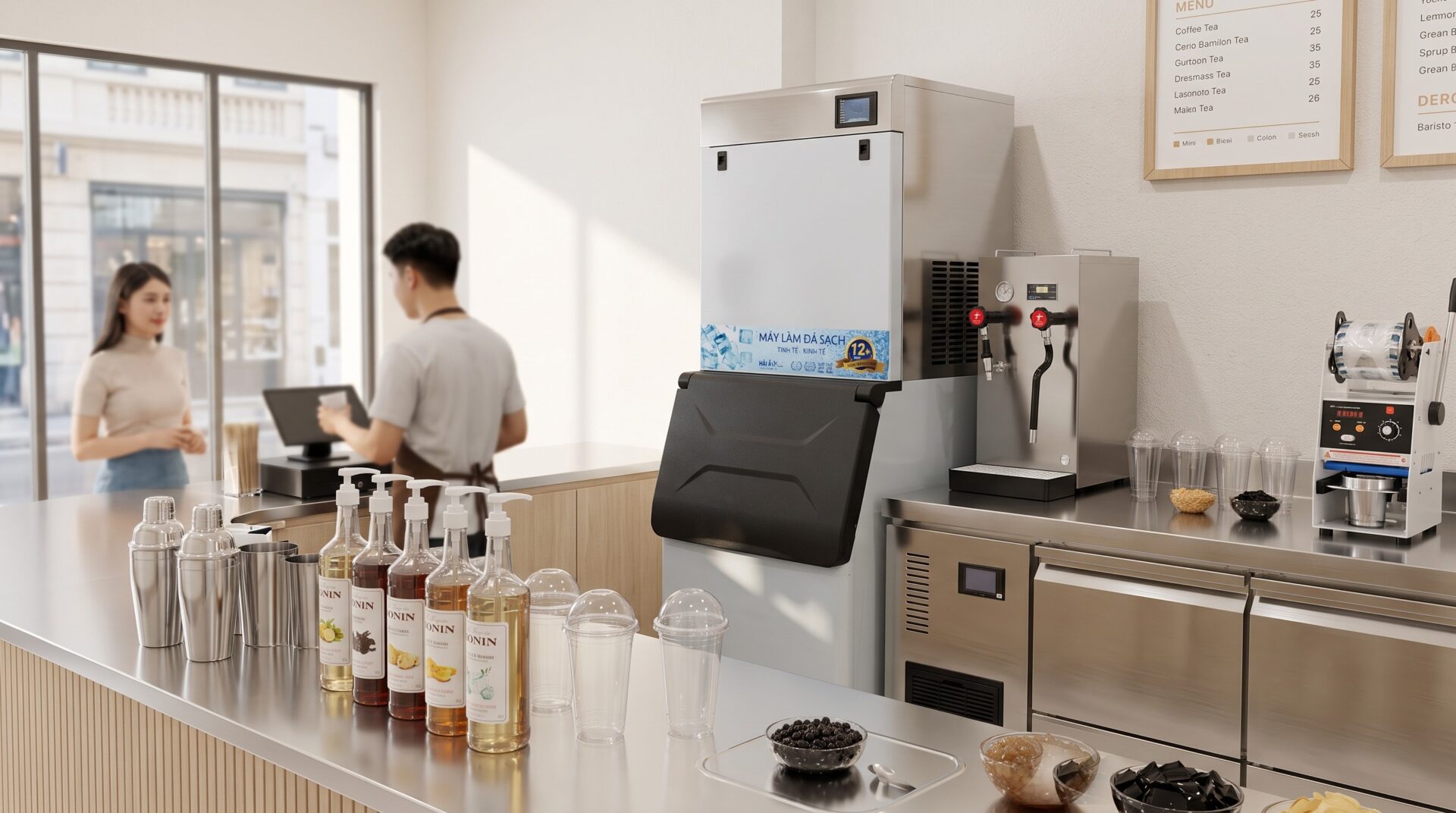 Máy làm đá tinh khiết Hải Âu 140e