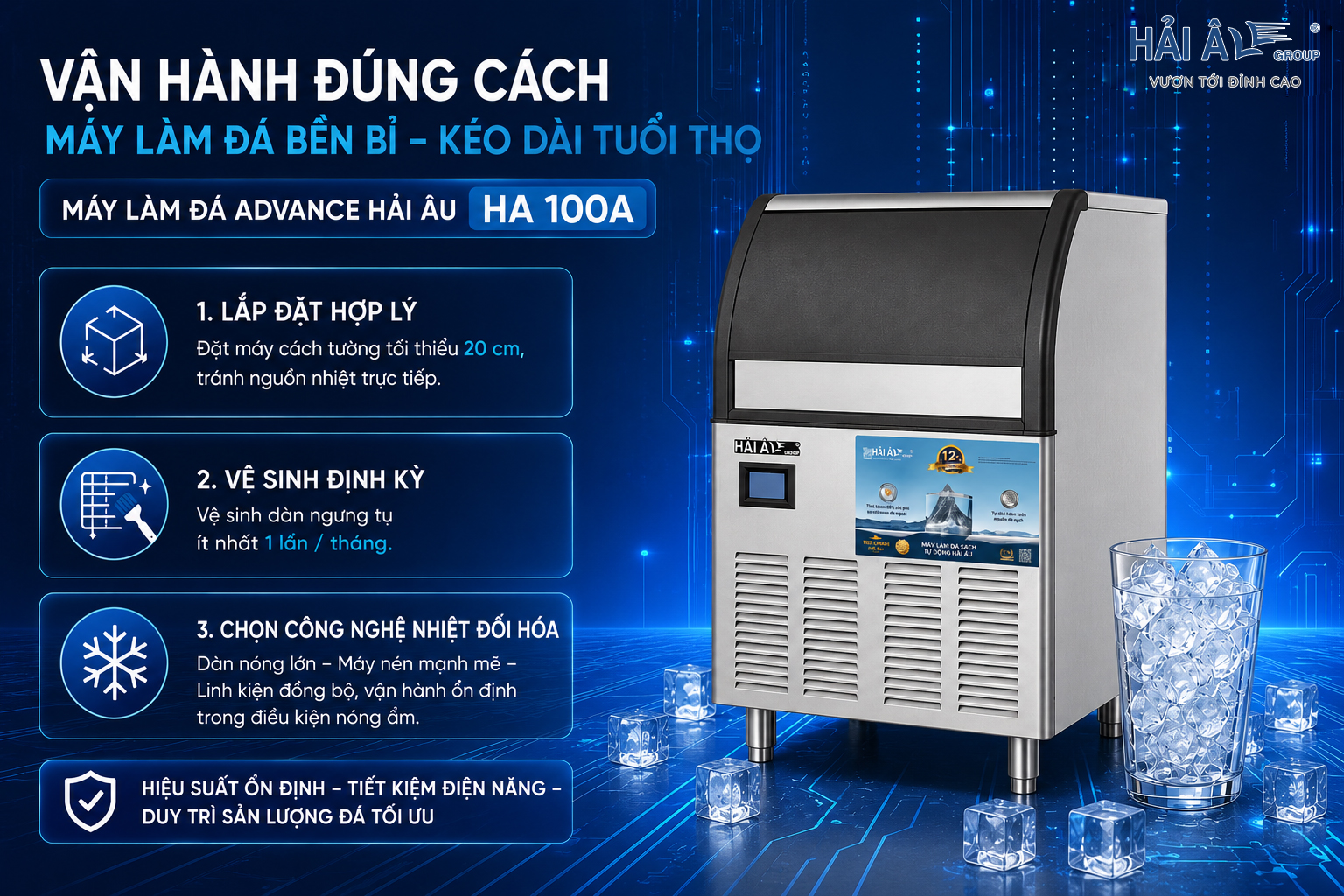 Sự thật xuất xứ lắp ráp Trung Quốc của máy làm đá Hải Âu